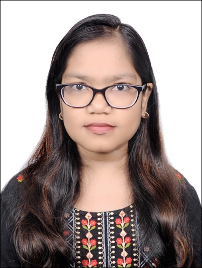 Swetaleena Nayak is an Indian woman with long dark hair. She is wearing glasses and a black kurti, in a studio with a white background.